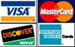 Visa, Mastercard, Discover, American Express