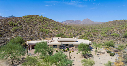 Aerial view of house